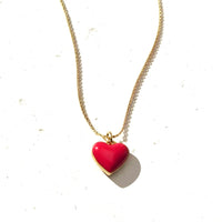 Humble Heart Necklace • Red & Pink