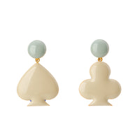 Luck & Destiny Earrings on Dots • Stone & Pea Green
