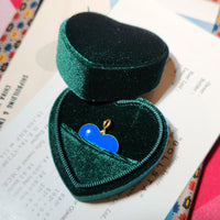 Set Your Heart Pendant • Cobalt & Chocolate