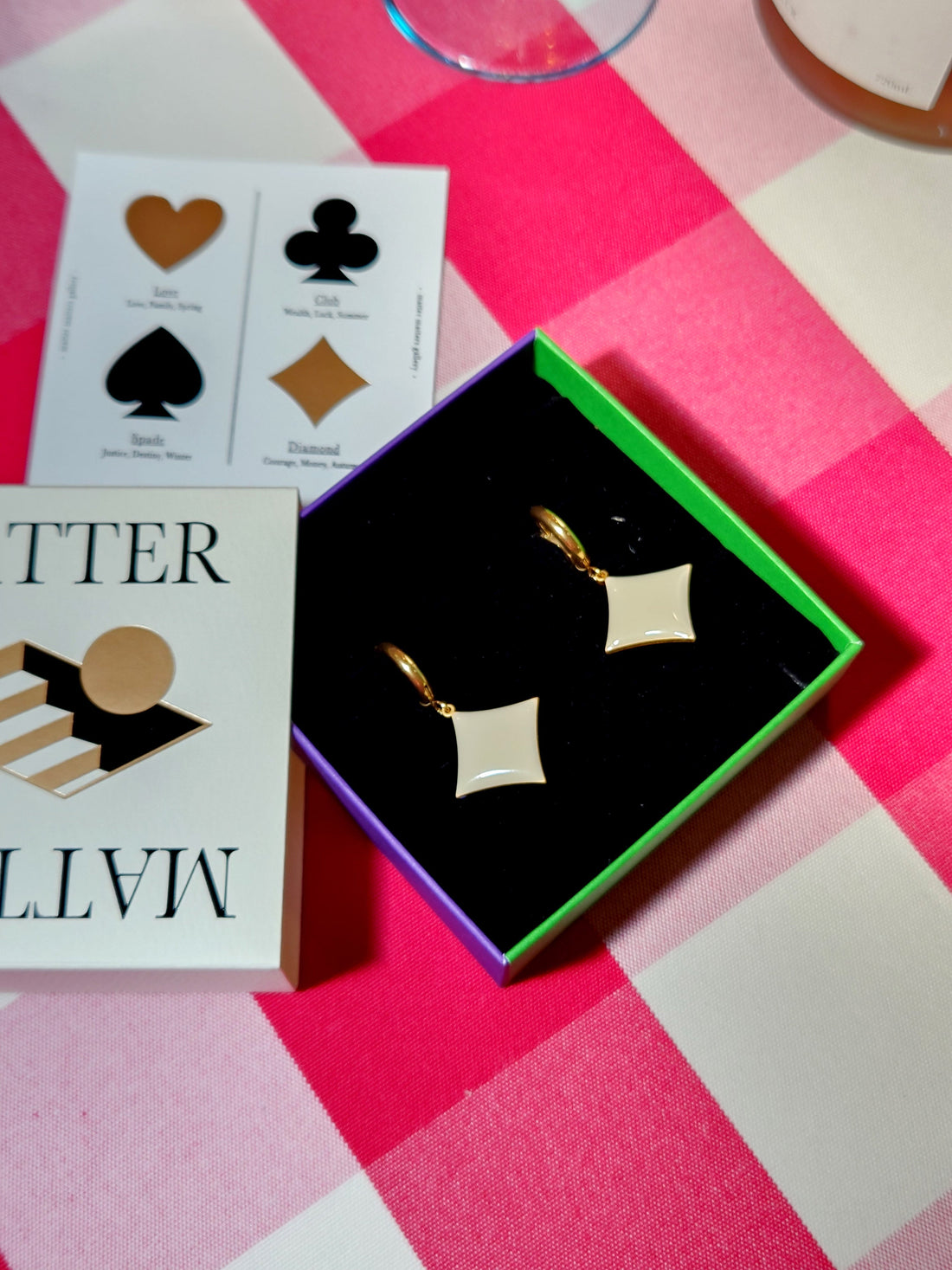 Hold Your Diamond / Hoops • Black & Maroon