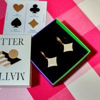 Hold Your Diamond / Hoops • Black & Maroon