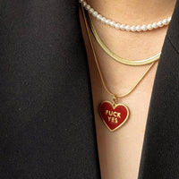 Fuck Yes Double Necklace • Red