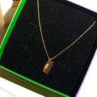 Hello Hair Comb Necklace • Gold