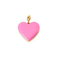 Set Your Heart Pendant • Pink & Forest Green