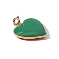 Set Your Heart Pendant • Pink & Forest Green