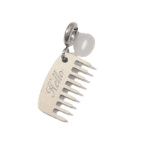 Hello Hair Comb Pendant • Steel