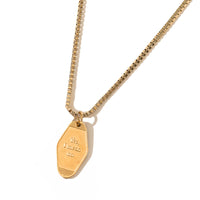 Yes, I Mean No Keytag Necklace • Gold