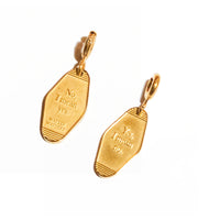 'Yes, I mean no' Key Tag Pendant • Gold