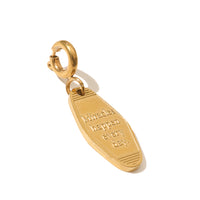 'Miracles happen everyday' Key Tag Pendant • Gold