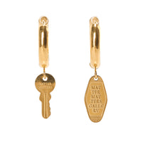 Vacation Key Tag Hoops • Gold