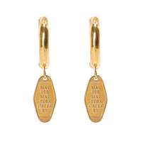 Check in Motel Key Tag Hoops