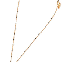 Vacation Key Tag Necklace • Black/Pink/Gold Chain