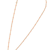 Vacation Key Tag Necklace • Black/Pink/Gold Chain