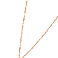 Vacation Key Tag Necklace • Black/Pink/Gold Chain