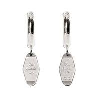 " Yes, I mean no." Key Tag Hoops • Stainless steel