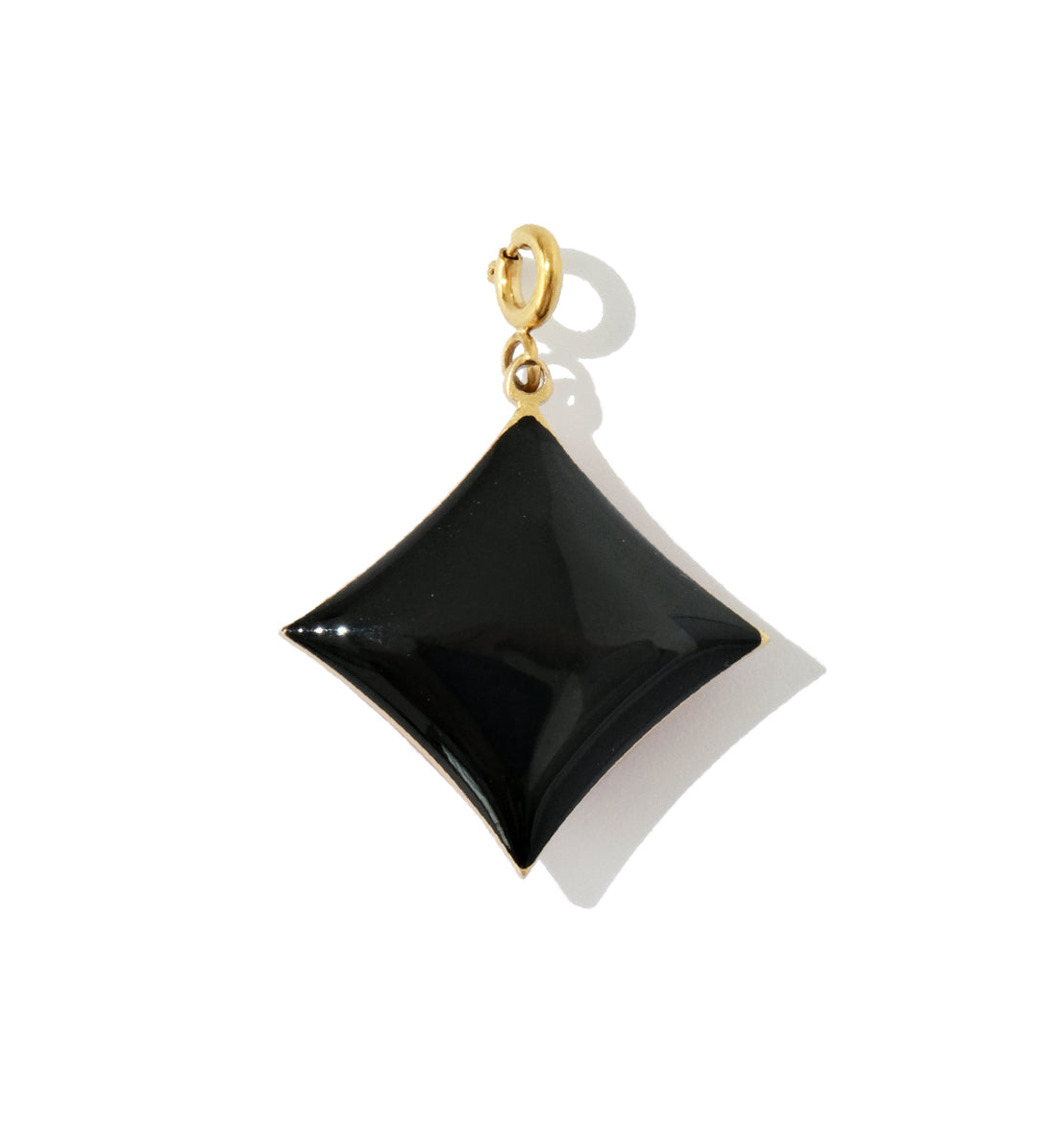 Diamond Pendant • Black & Maroon