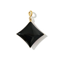 Diamond Pendant • Black & Maroon