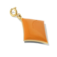 Diamond Pendant • Forget-Me-Not & Orange