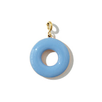 Donut Pendant • Forget-Me-Not & Orange