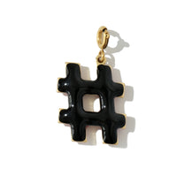 Hashtag Pendant • Black & Maroon