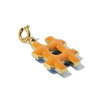 Hashtag Pendant • Forget-Me-Not & Orange