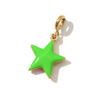 Shining Star Necklace • Cobalt & Bright Green