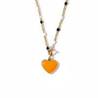 Humble Heart Necklace • Yellow & Orange
