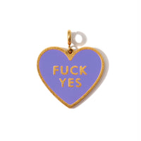 Fuck Yes Pendant • Purple / Reversible