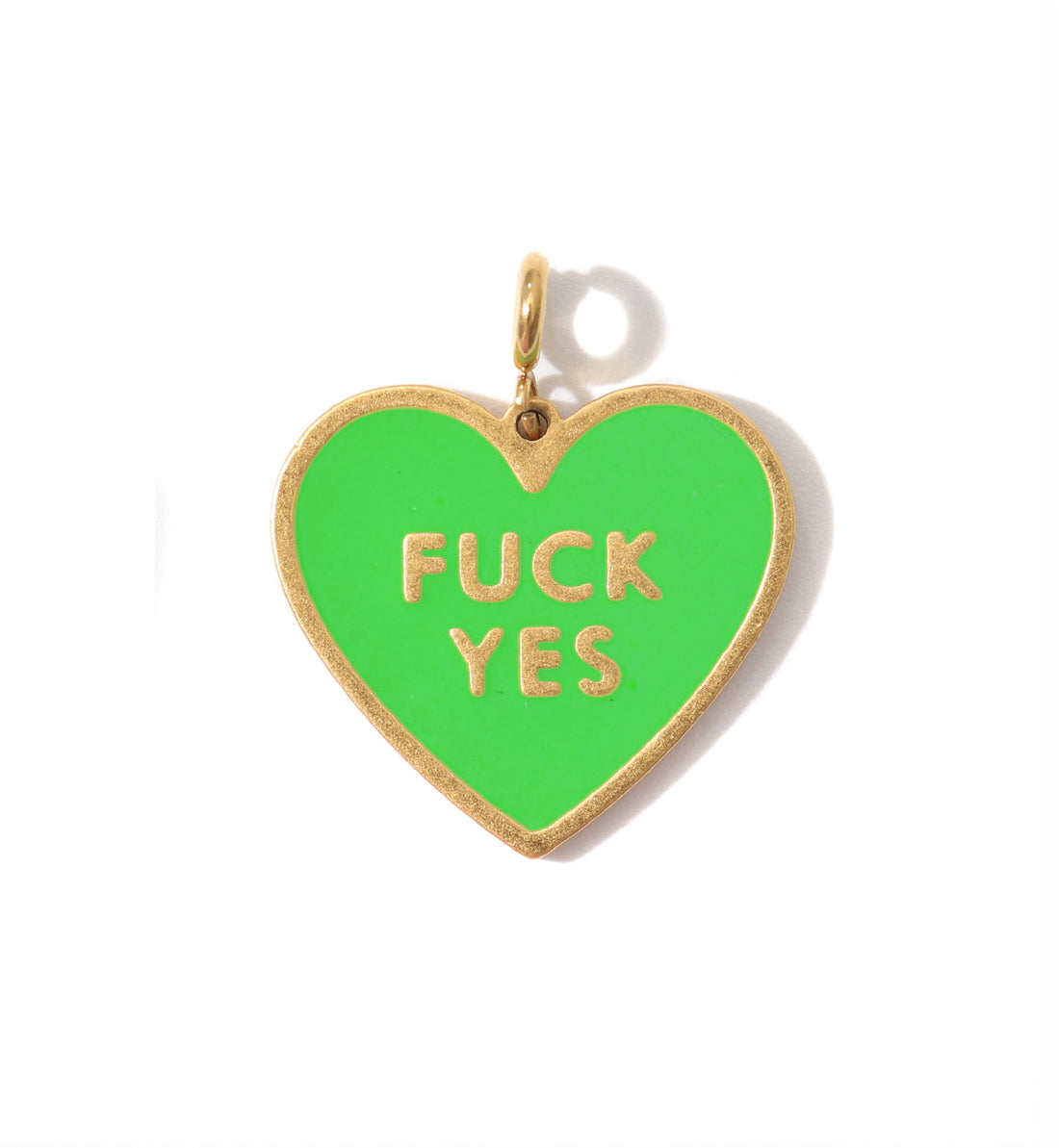 Fuck Yes Pendant • Bright Green / Reversible
