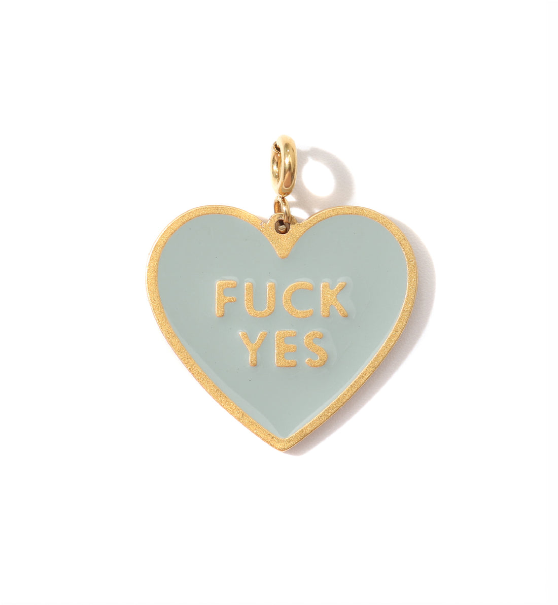 Fuck Yes Pendant • Pea Green / Reversible