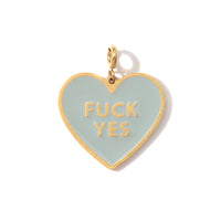 Fuck Yes Pendant • Pea Green / Reversible