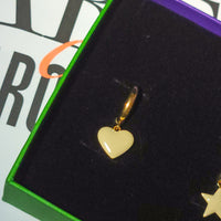 Humble Heart Earrings • Black & Cream