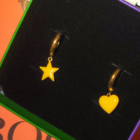 Shining Star Earrings • Yellow & Orange