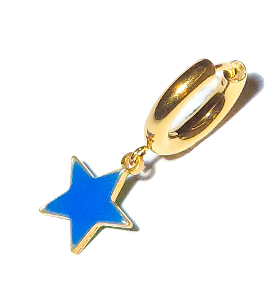 Shining Star Earrings • Cobalt & Bright Green