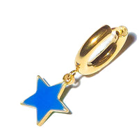 Shining Star Earrings • Cobalt & Bright Green
