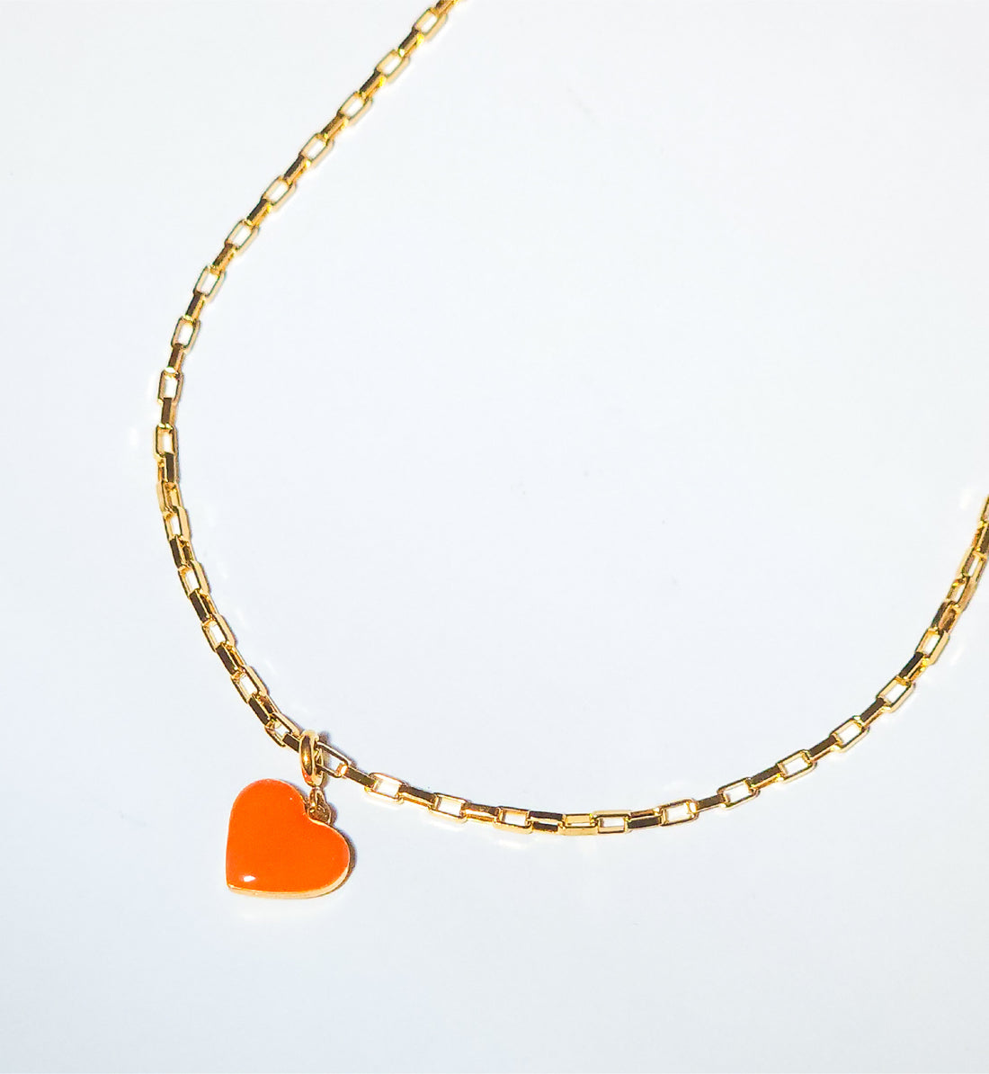 Humble Heart Pendant • Orange & Yellow