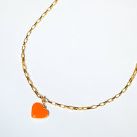 Humble Heart Pendant • Orange & Yellow