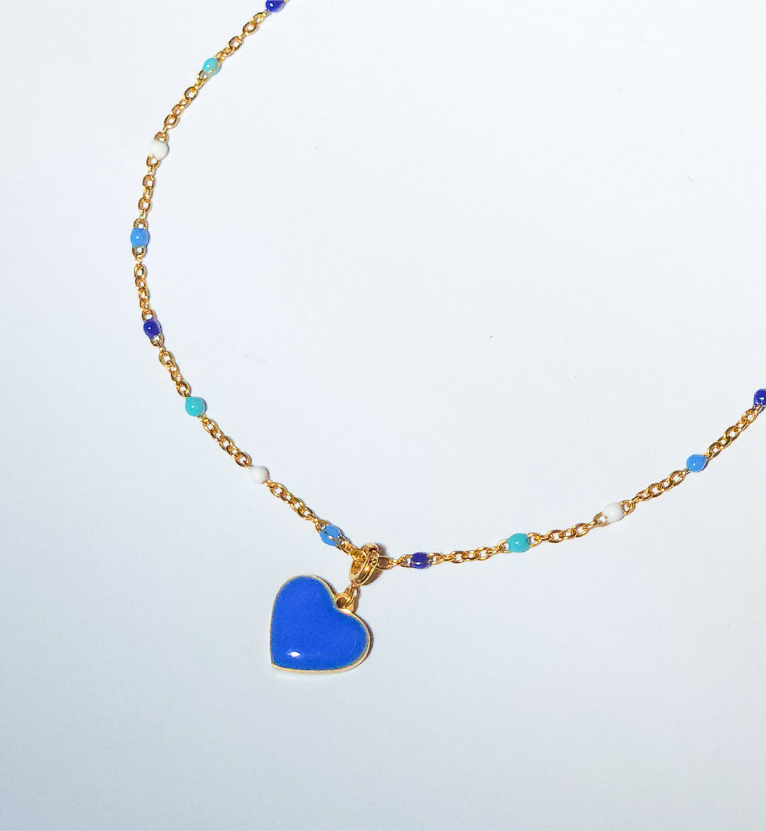 Humble Heart Pendant • Cobalt & Bright Green