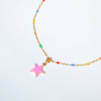Shining Star Pendant • Red & Pink