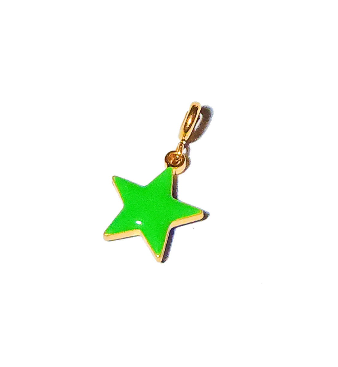 Shining Star Pendant • Cobalt & Bright Green