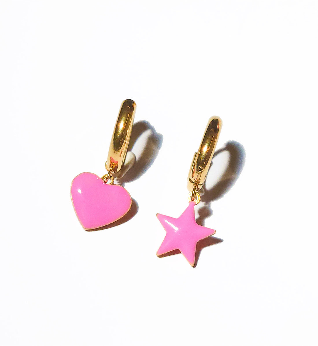 Sparkle Heart & Star / Hoops • Red & Pink
