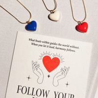 Humble Heart Necklace • Red & Pink