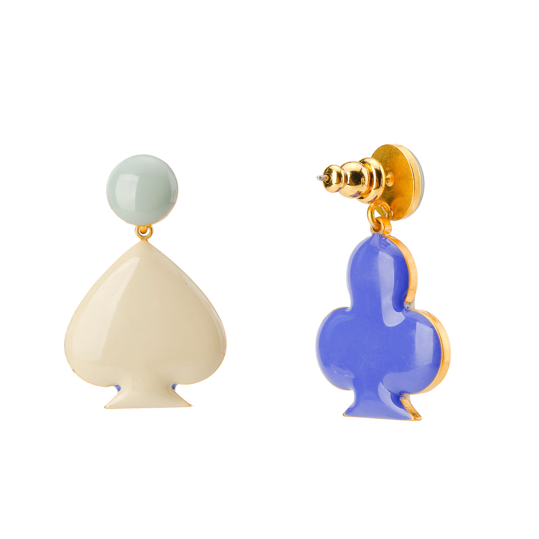 Luck & Destiny Earrings on Dots • Stone & Pea Green