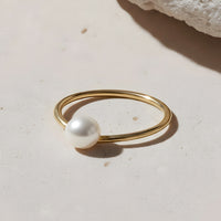 Cherish Ring • Gold & Faux Pearl