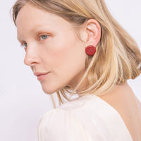 Circle Studs • Maroon