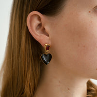 Precious Heart Earrings • Shimmer Red
