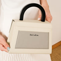 The Don't Talk To Me Bag with Strap • Beige