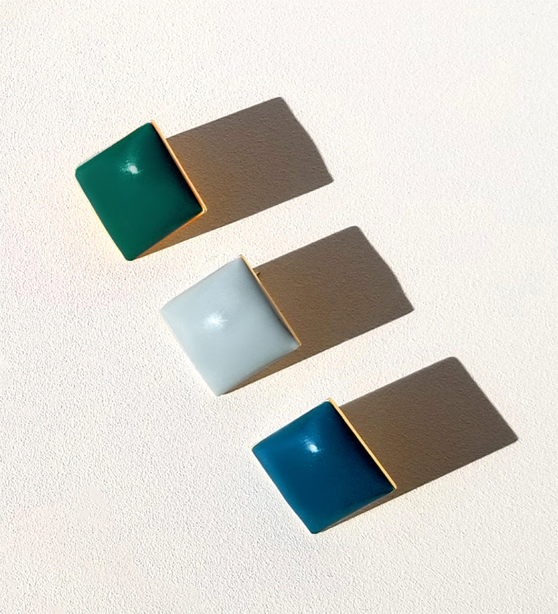 Diamond Studs • Pea Green