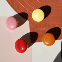 Circle Studs • Maroon