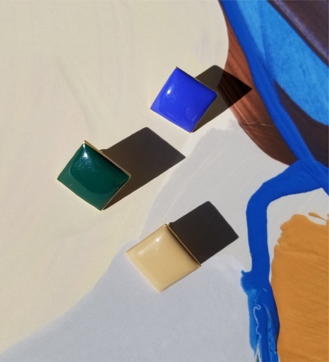 Diamond Studs • Royal Blue